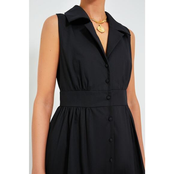 POMANDER PLACE Black Sleeveless Noelle Shirt Dress Size L NWT - Picture 5 of 7